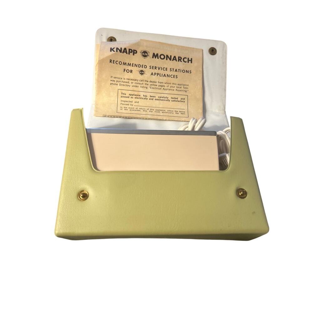 Vtg Knapp Monarch Portable Travel Hair Dryer No. 11-505 CLEAN WORKS
